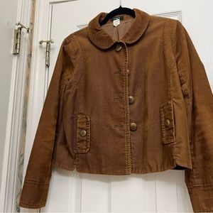 J Crew brown corduroy jacket size 10P